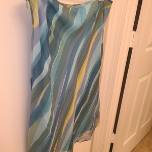 BCBG MaxAzaria 8 skirt teal green lined